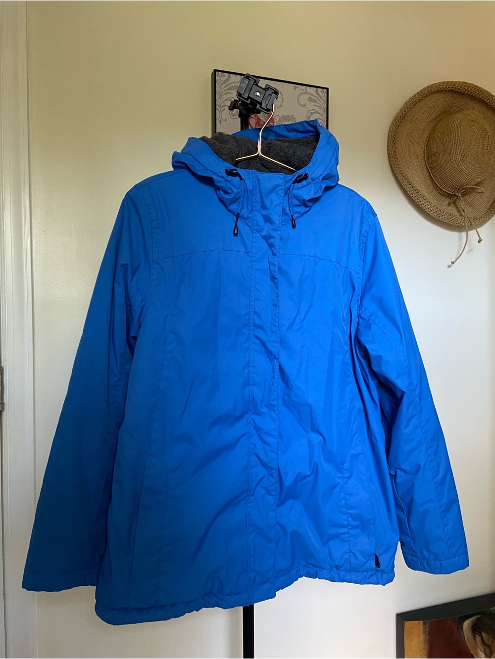 L.L. Bean Women's Bright Blue Hooded Ski Jacket